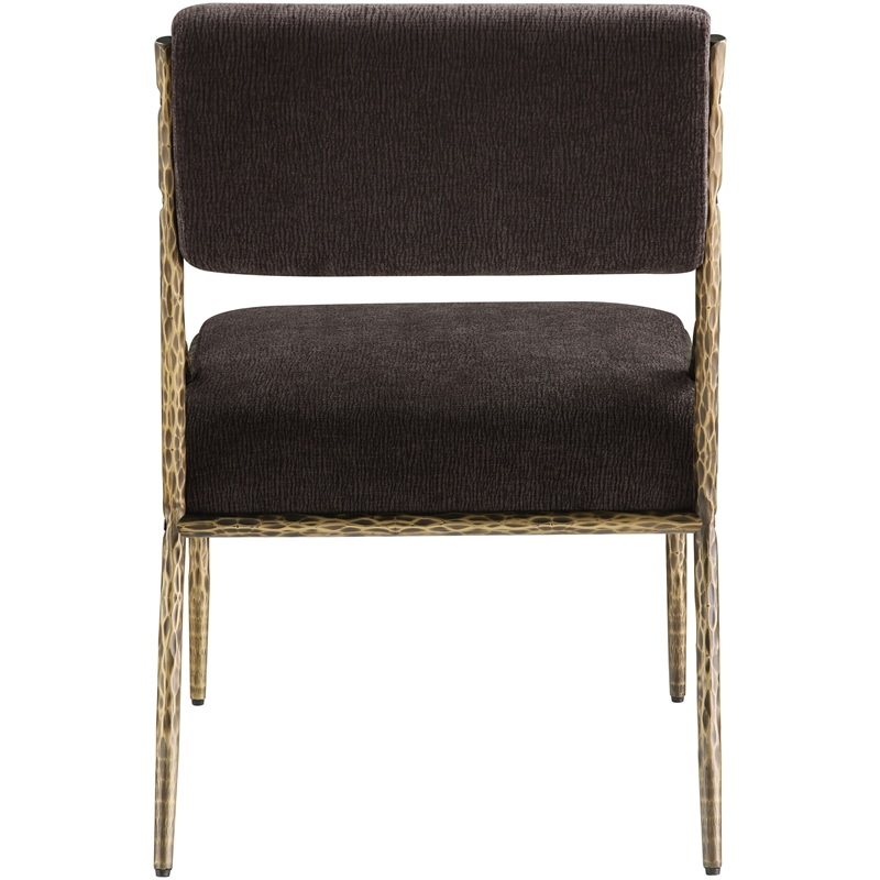 Meridian Furniture Bastille Brown Chenille Fabric Dining Side Chair (Set of 2)