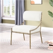Meridian Furniture Bastille Cream Chenille Fabric Dining Side Chair (Set of 2)