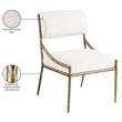 Meridian Furniture Bastille Cream Chenille Fabric Dining Side Chair (Set of 2)