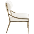 Meridian Furniture Bastille Cream Chenille Fabric Dining Side Chair (Set of 2)