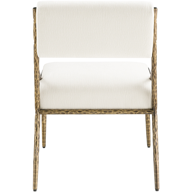 Meridian Furniture Bastille Cream Chenille Fabric Dining Side Chair (Set of 2)