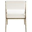 Meridian Furniture Bastille Cream Chenille Fabric Dining Side Chair (Set of 2)