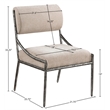 Meridian Furniture Bastille Beige Chenille Fabric Dining Side Chair (Set of 2)