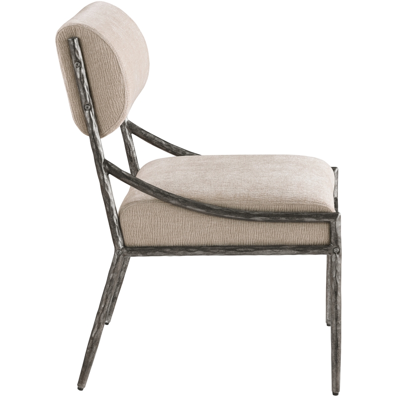 Meridian Furniture Bastille Beige Chenille Fabric Dining Side Chair (Set of 2)