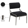 Meridian Furniture Bastille Black Chenille Fabric Dining Side Chair (Set of 2)