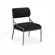 Meridian Furniture Bastille Black Chenille Fabric Dining Side Chair (Set of 2)