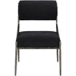 Meridian Furniture Bastille Black Chenille Fabric Dining Side Chair (Set of 2)