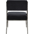 Meridian Furniture Bastille Black Chenille Fabric Dining Side Chair (Set of 2)