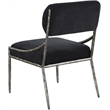 Meridian Furniture Bastille Black Chenille Fabric Dining Side Chair (Set of 2)