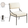 Meridian Furniture Bastille Cream Chenille Fabric Dining Side Chair (Set of 2)