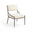 Meridian Furniture Bastille Cream Chenille Fabric Dining Side Chair (Set of 2)