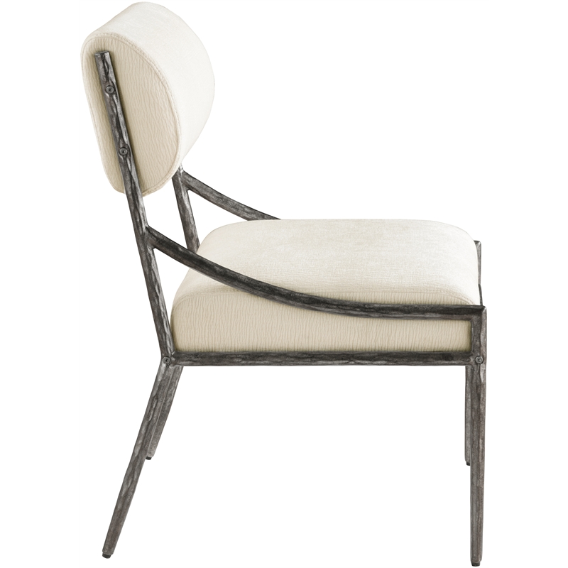 Meridian Furniture Bastille Cream Chenille Fabric Dining Side Chair (Set of 2)