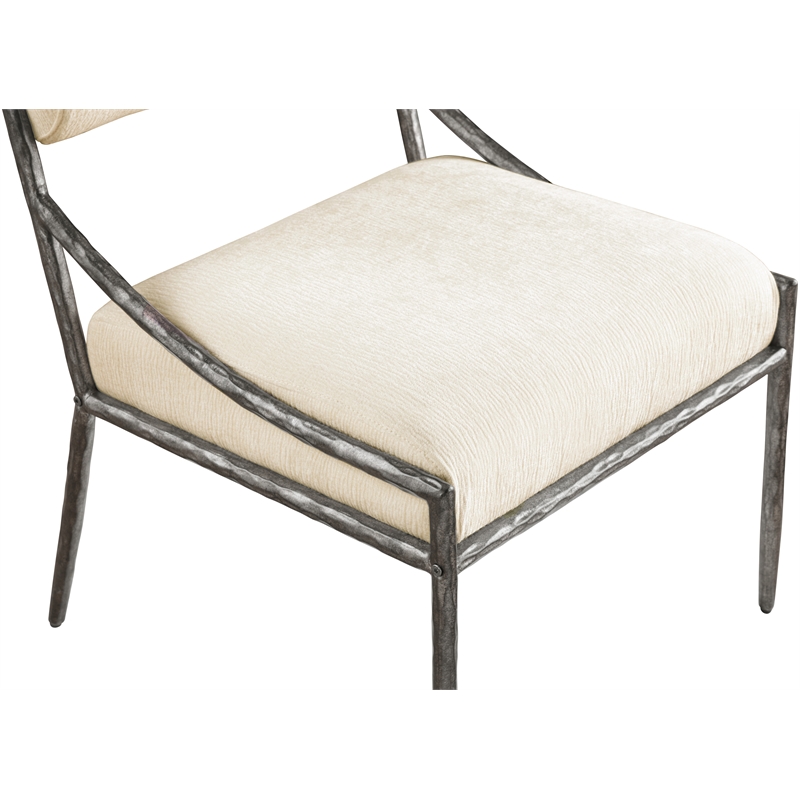 Meridian Furniture Bastille Cream Chenille Fabric Dining Side Chair (Set of 2)