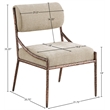 Meridian Furniture Bastille Beige Chenille Fabric Dining Side Chair (Set of 2)