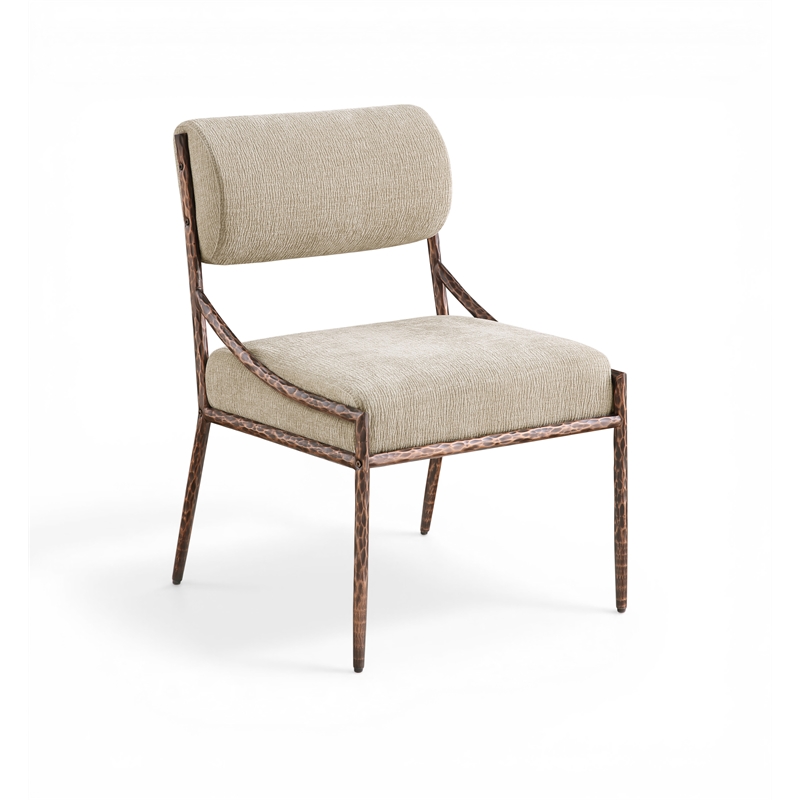 Meridian Furniture Bastille Beige Chenille Fabric Dining Side Chair (Set of 2)