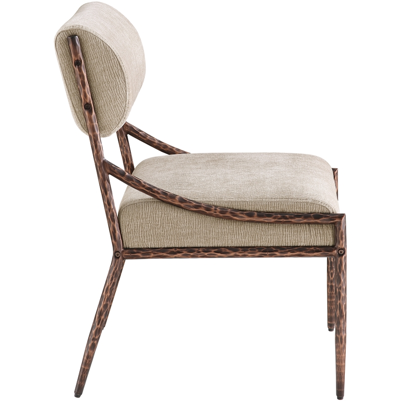 Meridian Furniture Bastille Beige Chenille Fabric Dining Side Chair (Set of 2)