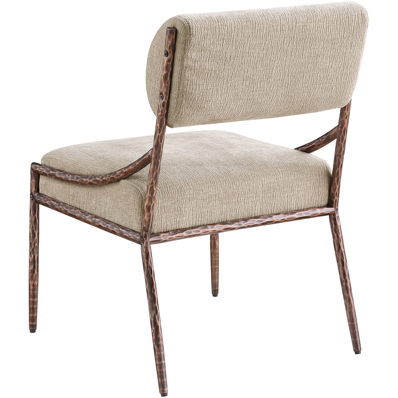 Meridian Furniture Bastille Beige Chenille Fabric Dining Side Chair (Set of 2)