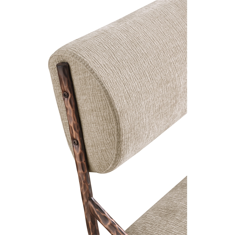 Meridian Furniture Bastille Beige Chenille Fabric Dining Side Chair (Set of 2)