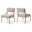 Meridian Furniture Bastille Beige Chenille Fabric Dining Side Chair (Set of 2)