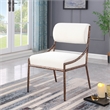 Meridian Furniture Bastille Cream Chenille Fabric Dining Side Chair (Set of 2)