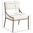 Meridian Furniture Bastille Cream Chenille Fabric Dining Side Chair (Set of 2)