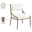 Meridian Furniture Bastille Cream Chenille Fabric Dining Side Chair (Set of 2)