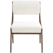 Meridian Furniture Bastille Cream Chenille Fabric Dining Side Chair (Set of 2)