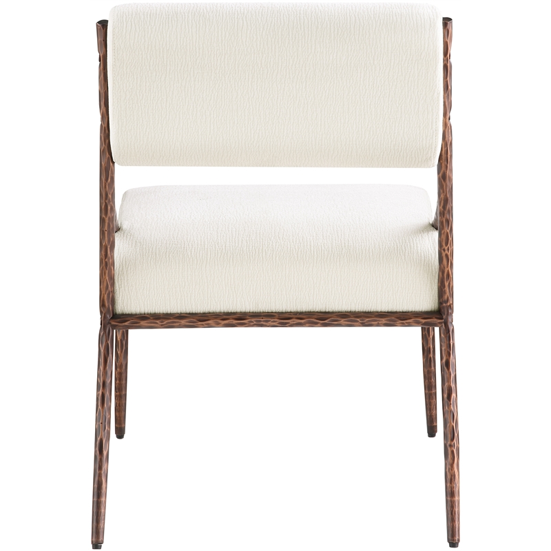 Meridian Furniture Bastille Cream Chenille Fabric Dining Side Chair (Set of 2)