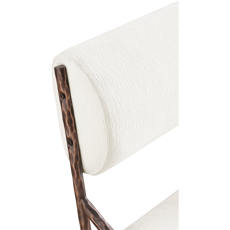 Meridian Furniture Bastille Cream Chenille Fabric Dining Side Chair (Set of 2)
