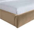 Meridian Furniture Celine Beige Velvet Upholstered King Bed