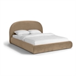 Meridian Furniture Celine Beige Velvet Upholstered King Bed
