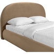 Meridian Furniture Celine Beige Velvet Upholstered Queen Bed