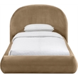 Meridian Furniture Celine Beige Velvet Upholstered Twin Bed