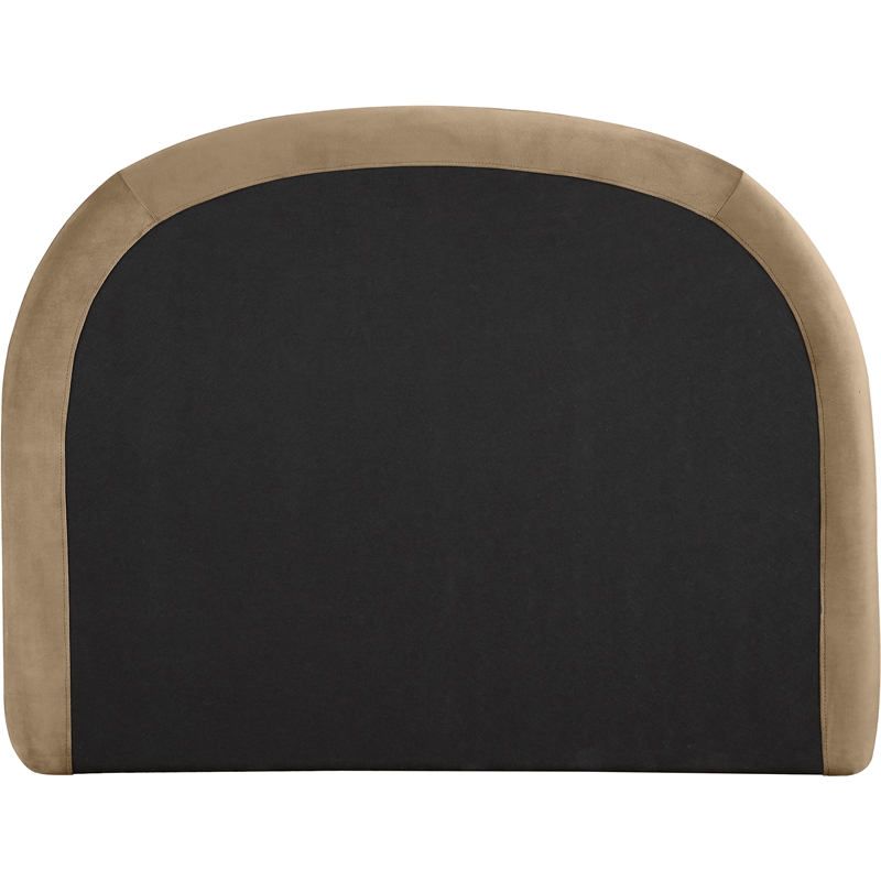 Meridian Furniture Celine Beige Velvet Upholstered Twin Bed