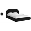 Meridian Furniture Celine Black Velvet Upholstered Full Bed