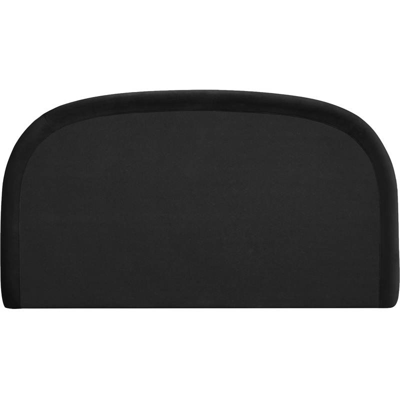 Meridian Furniture Celine Black Velvet Upholstered Full Bed