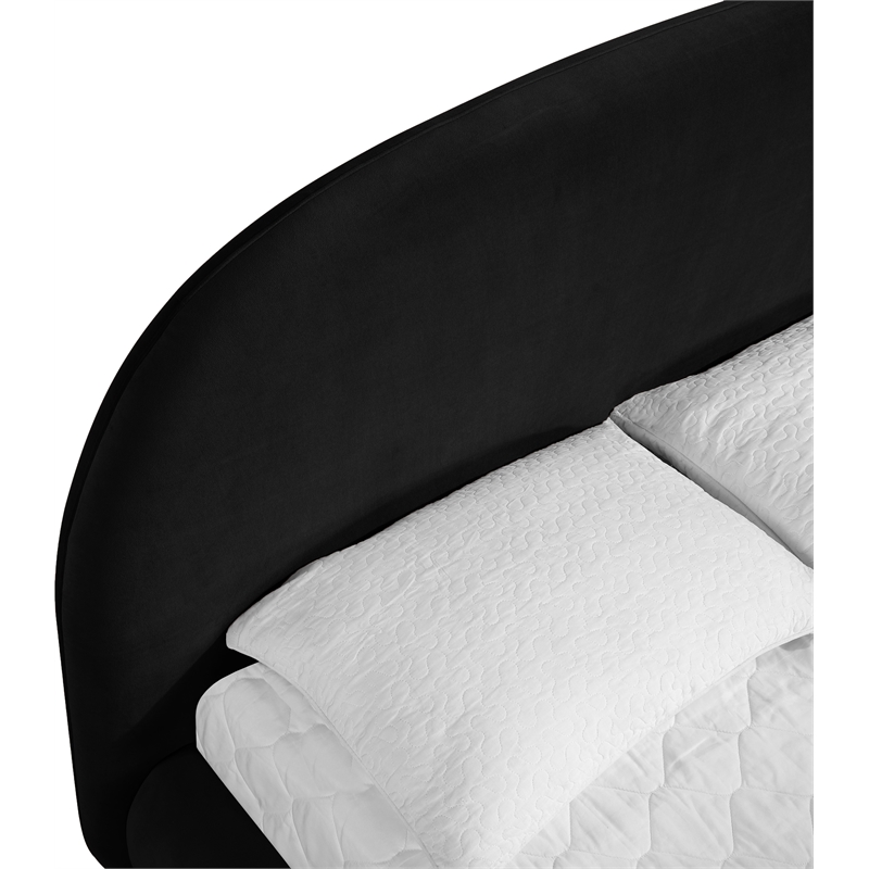Meridian Furniture Celine Black Velvet Upholstered King Bed