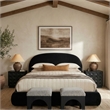 Meridian Furniture Celine Black Velvet Upholstered Queen Bed