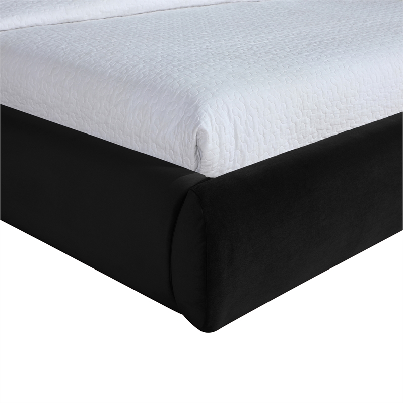 Meridian Furniture Celine Black Velvet Upholstered Queen Bed