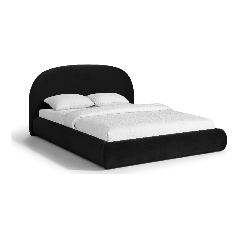 Meridian Furniture Celine Black Velvet Upholstered Queen Bed