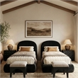 Meridian Furniture Celine Black Velvet Upholstered Twin Bed