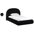 Meridian Furniture Celine Black Velvet Upholstered Twin Bed