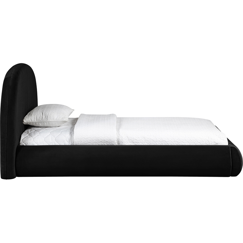 Meridian Furniture Celine Black Velvet Upholstered Twin Bed