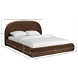 Meridian Furniture Celine Brown Velvet Upholstered Full Bed