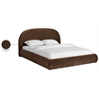 Meridian Furniture Celine Brown Velvet Upholstered King Bed
