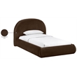 Meridian Furniture Celine Brown Velvet Upholstered Twin Bed