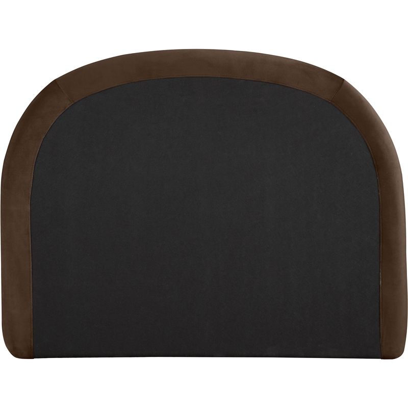 Meridian Furniture Celine Brown Velvet Upholstered Twin Bed