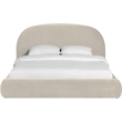 Meridian Furniture Celine Cream Velvet Upholstered Full Bed