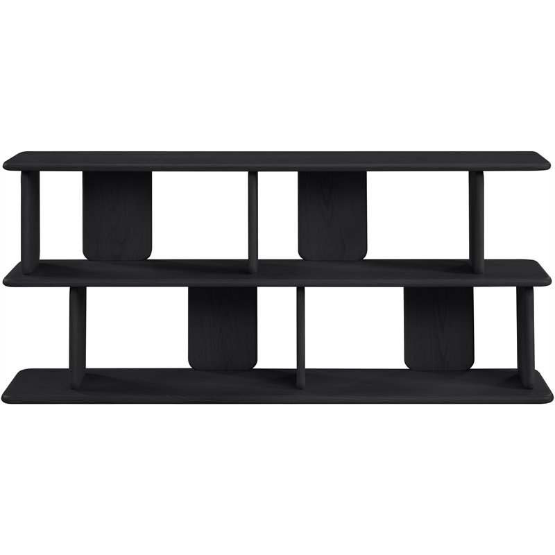 Meridian Furniture Nexa Black Solid Wood And Oak Veneer Media Console