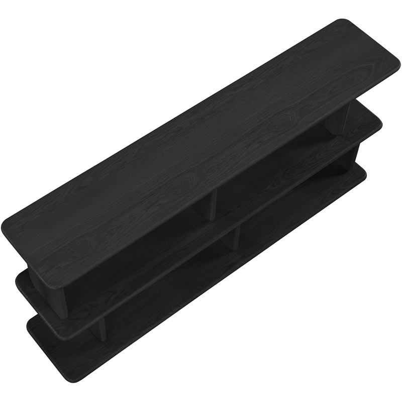 Meridian Furniture Nexa Black Solid Wood And Oak Veneer Media Console